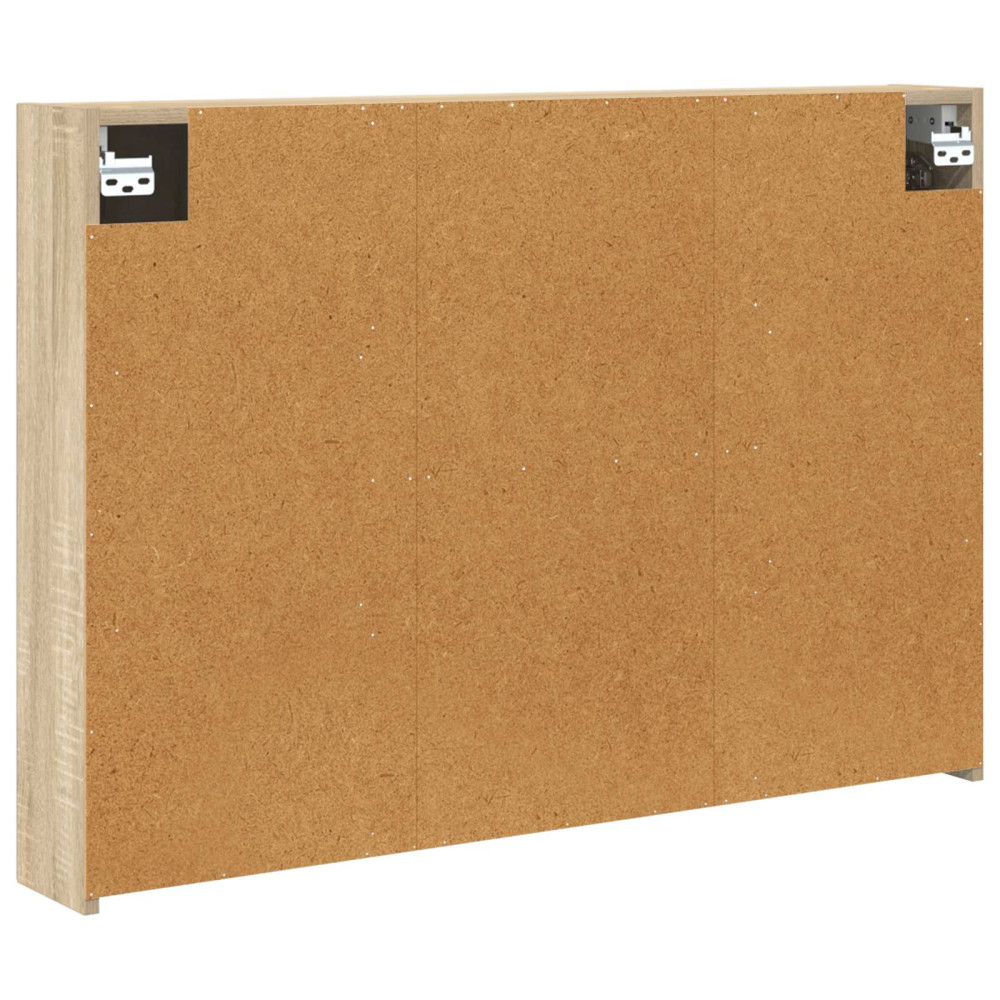 Produktbild för Badrumsspegelskåp Sonoma-ek 100 x 14,5 x 70 cm Konstruerat trä
