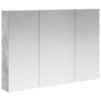 Produktbild för Badrumsspegelskåp Betonggrå 100 x 14,5 x 70 cm Konstruerat trä