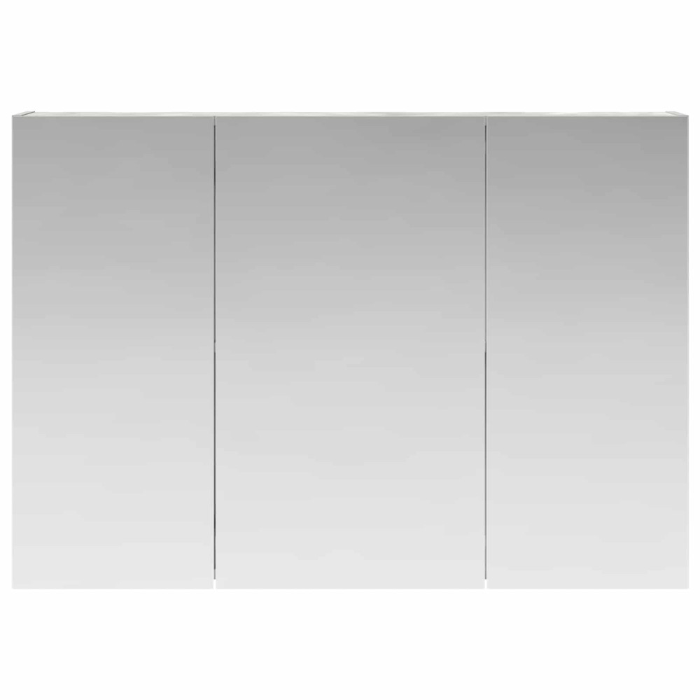 Produktbild för Badrumsspegelskåp Betonggrå 100 x 14,5 x 70 cm Konstruerat trä
