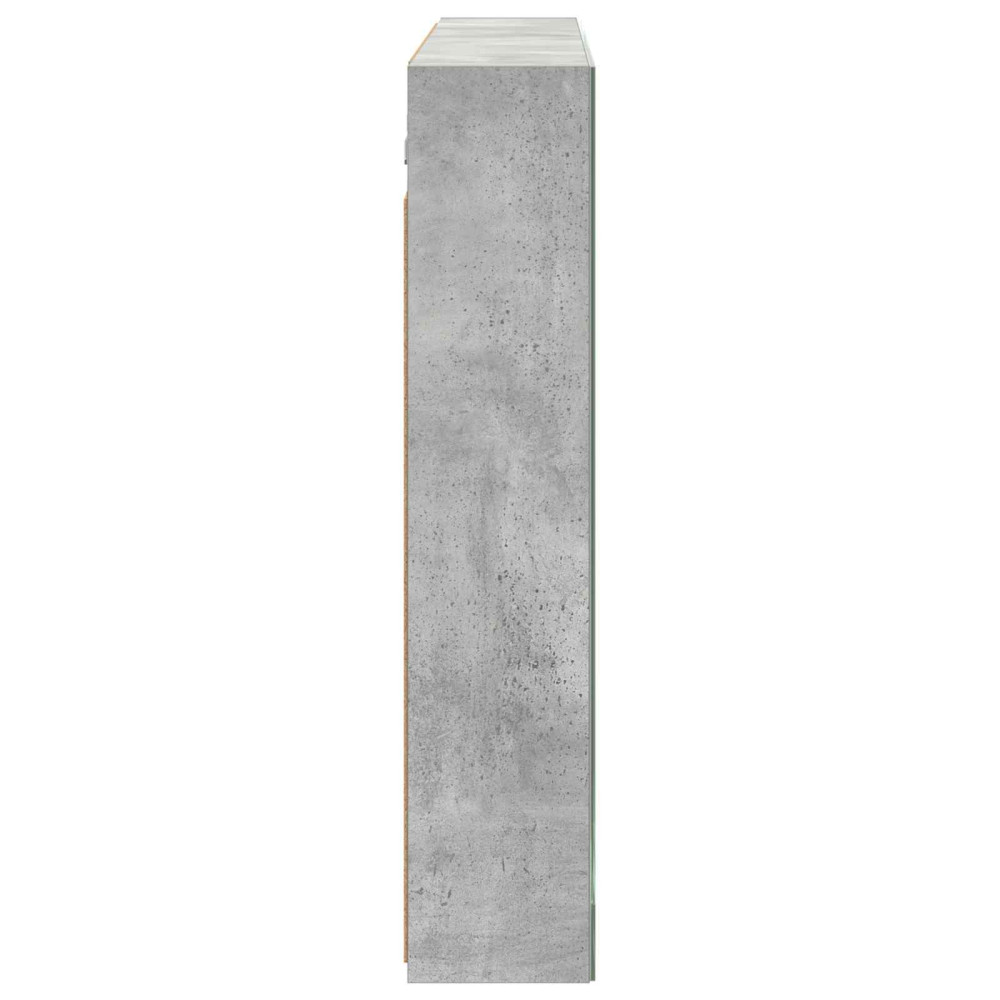 Produktbild för Badrumsspegelskåp Betonggrå 100 x 14,5 x 70 cm Konstruerat trä