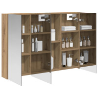 Produktbild för Badrumsspegelskåp Artisan Ek 100 x 14,5 x 70 cm Konstruerat trä