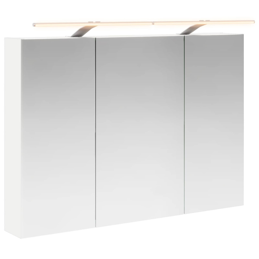 Produktbild för Badrumsspegelskåp Vit 100 x 14,5 x 70 cm Konstruerat trä