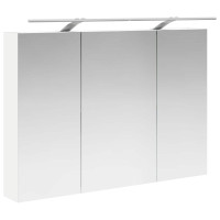 Produktbild för Badrumsspegelskåp Vit 100 x 14,5 x 70 cm Konstruerat trä