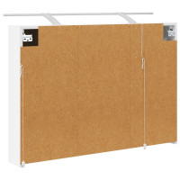 Produktbild för Badrumsspegelskåp Vit 100 x 14,5 x 70 cm Konstruerat trä