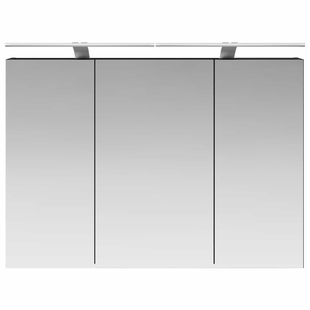 Produktbild för Badrumsspegelskåp Svart Ek 100 x 14,5 x 70 cm Konstruerat trä
