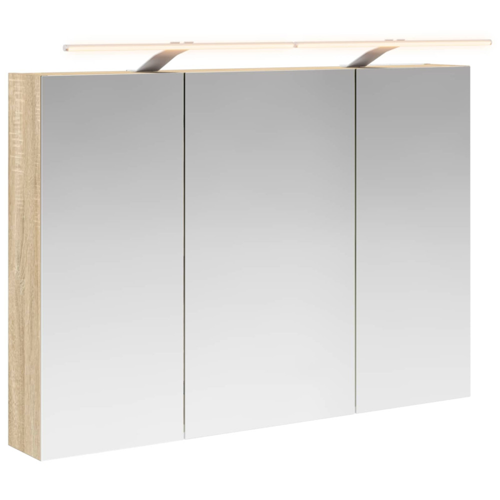 Produktbild för Badrumsspegelskåp Sonoma-ek 100 x 14,5 x 70 cm Konstruerat trä