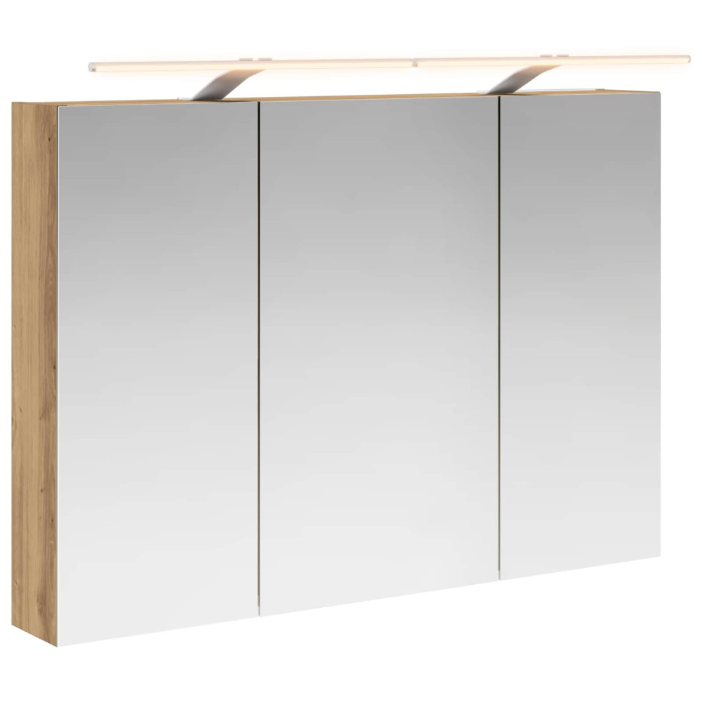 Produktbild för Badrumsspegelskåp Artisan Ek 100 x 14,5 x 70 cm Konstruerat trä