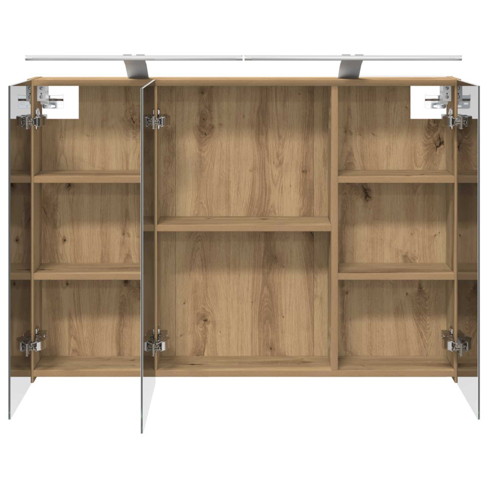 Produktbild för Badrumsspegelskåp Artisan Ek 100 x 14,5 x 70 cm Konstruerat trä