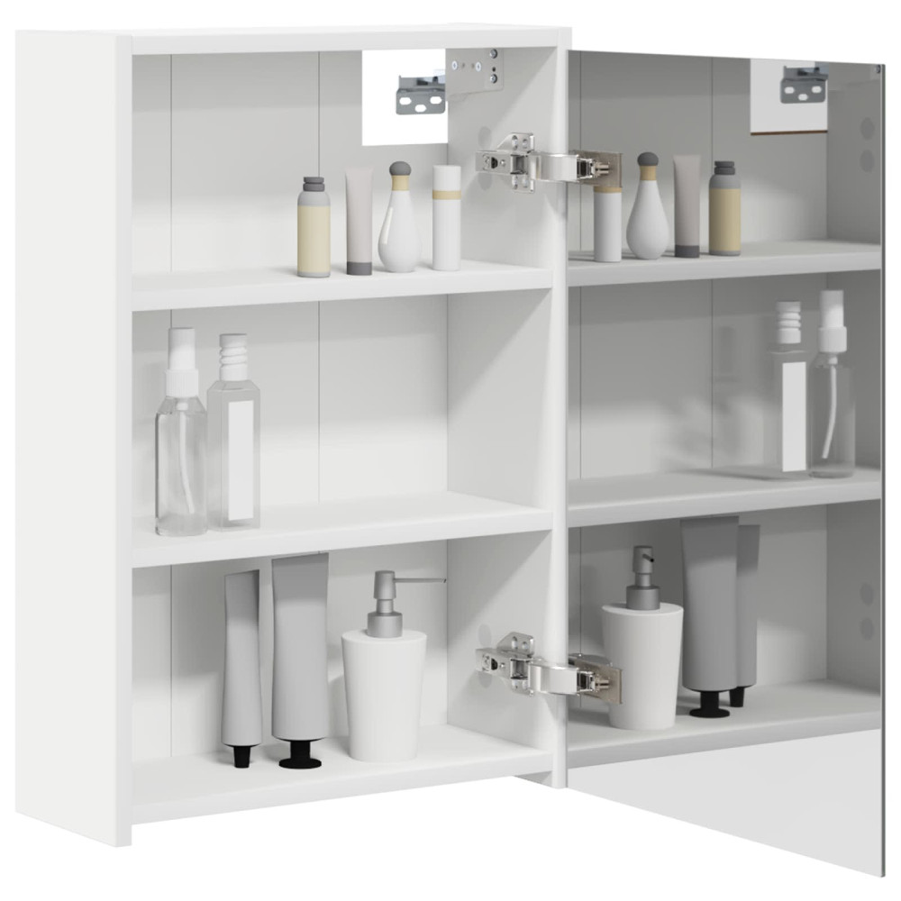 Produktbild för Badrumsspegelskåp Vit 43 x 16 x 62.5 cm Konstruerat trä