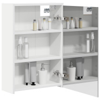 Produktbild för Badrumsspegelskåp Vit 43 x 16 x 62.5 cm Konstruerat trä