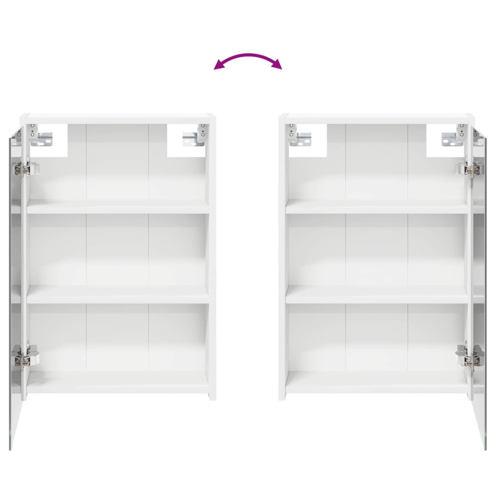 Produktbild för Badrumsspegelskåp Vit 43 x 16 x 62.5 cm Konstruerat trä