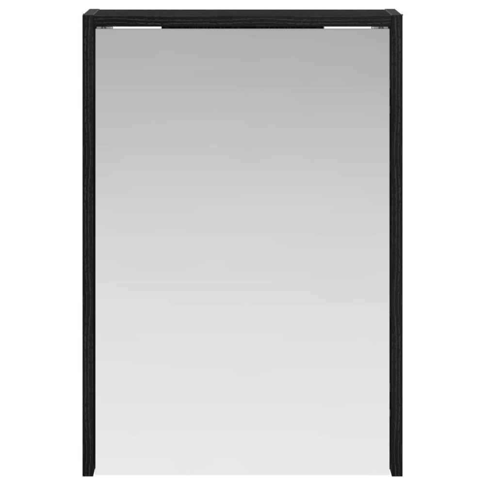 Produktbild för Badrumsspegelskåp Svart Ek 43 x 16 x 62.5 cm Konstruerat trä