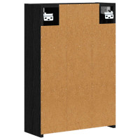 Produktbild för Badrumsspegelskåp Svart Ek 43 x 16 x 62.5 cm Konstruerat trä