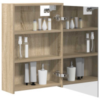 Produktbild för Badrumsspegelskåp Sonoma-ek 43 x 16 x 62.5 cm Konstruerat trä