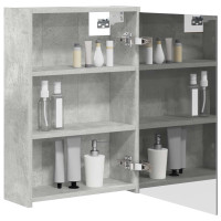 Produktbild för Badrumsspegelskåp Betonggrå 43 x 16 x 62.5 cm Konstruerat trä