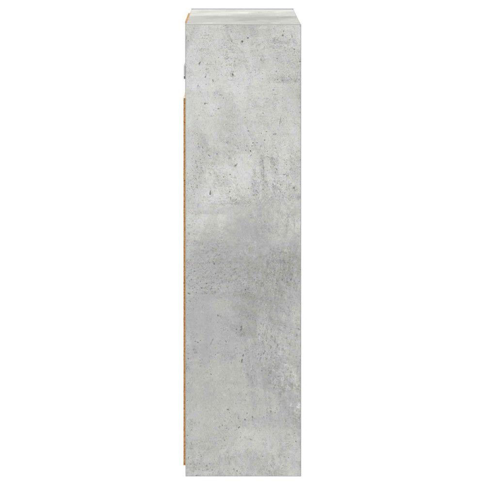 Produktbild för Badrumsspegelskåp Betonggrå 43 x 16 x 62.5 cm Konstruerat trä