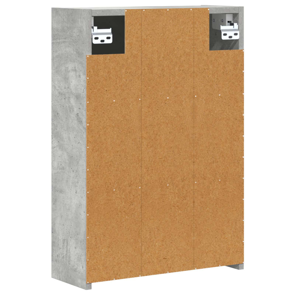 Produktbild för Badrumsspegelskåp Betonggrå 43 x 16 x 62.5 cm Konstruerat trä