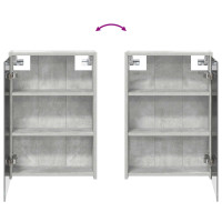 Produktbild för Badrumsspegelskåp Betonggrå 43 x 16 x 62.5 cm Konstruerat trä