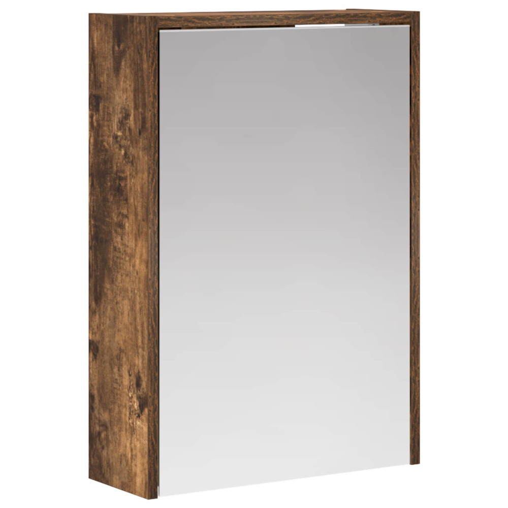 Produktbild för Badrumsspegelskåp Rökt ek 43 x 16 x 62.5 cm Konstruerat trä