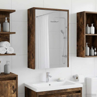 Produktbild för Badrumsspegelskåp Rökt ek 43 x 16 x 62.5 cm Konstruerat trä