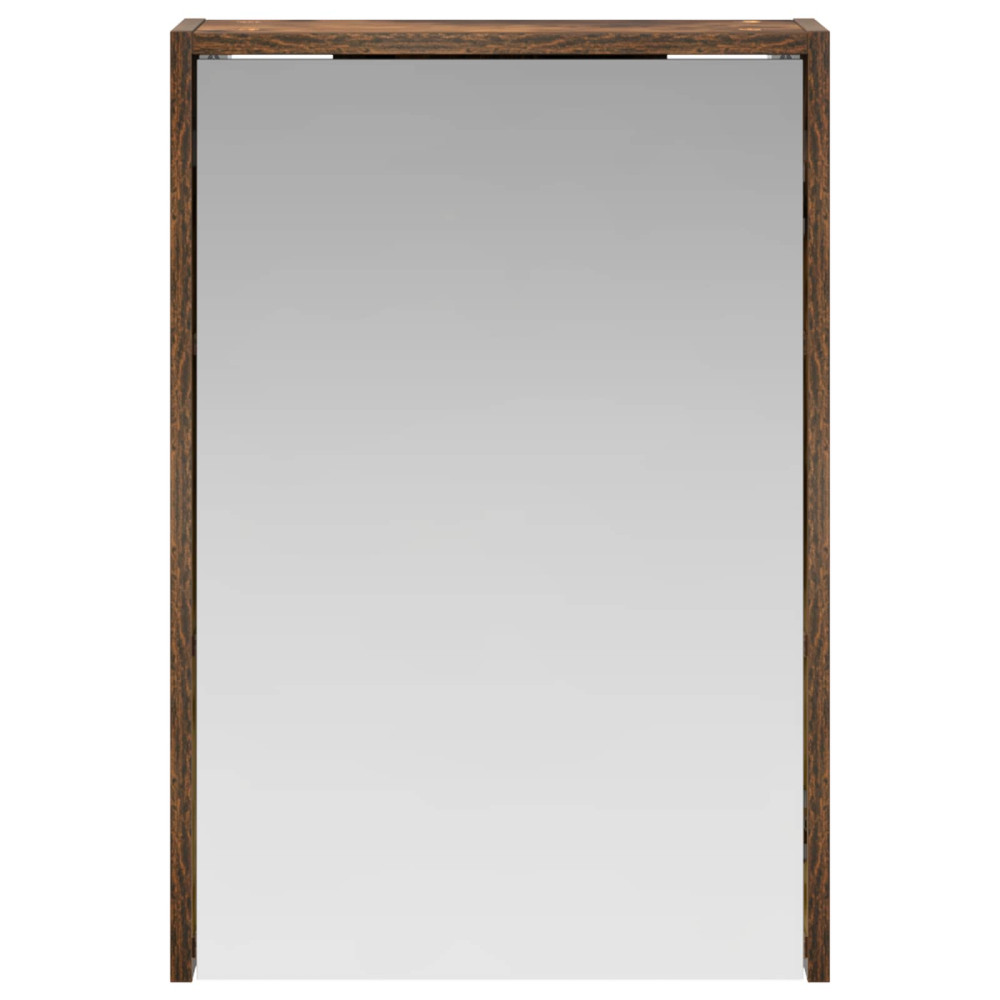 Produktbild för Badrumsspegelskåp Rökt ek 43 x 16 x 62.5 cm Konstruerat trä