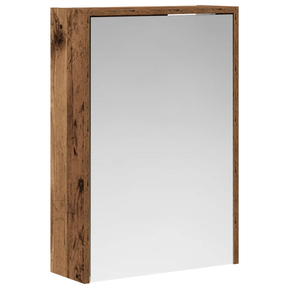 Produktbild för Badrumsspegelskåp Gammalt trä 43 x 16 x 62.5 cm Konstruerat trä