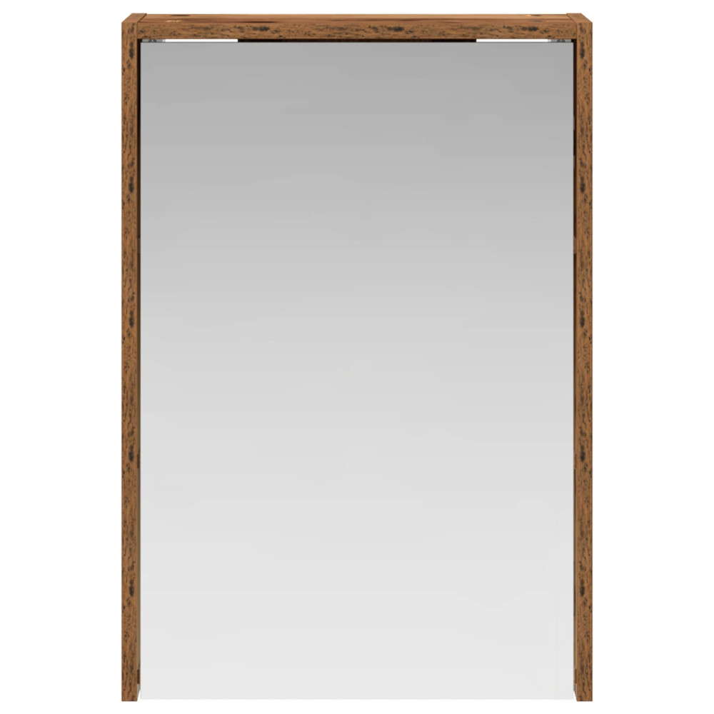 Produktbild för Badrumsspegelskåp Gammalt trä 43 x 16 x 62.5 cm Konstruerat trä