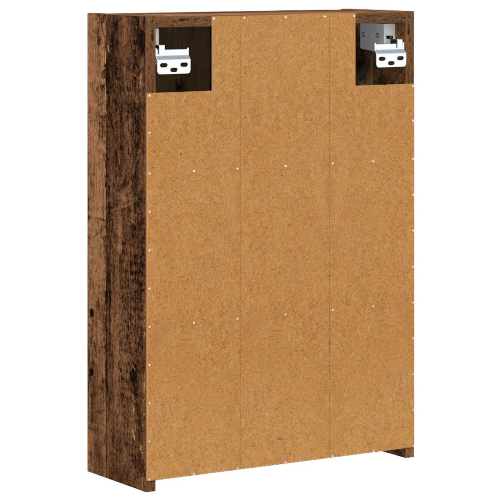 Produktbild för Badrumsspegelskåp Gammalt trä 43 x 16 x 62.5 cm Konstruerat trä