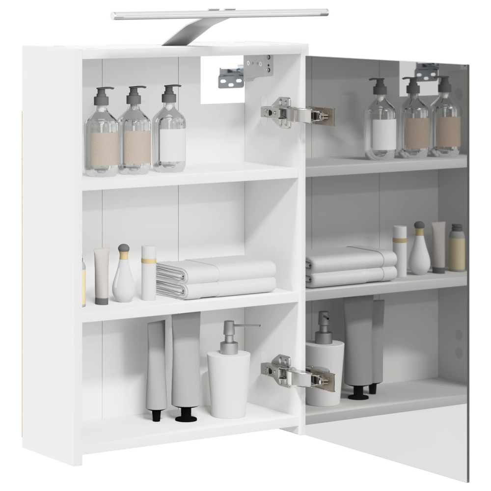 Produktbild för Badrumsspegelskåp Vit 43 x 16 x 62.5 cm Konstruerat trä