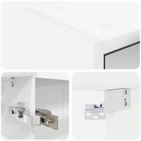 Produktbild för Badrumsspegelskåp Vit 43 x 16 x 62.5 cm Konstruerat trä