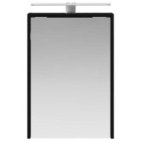 Produktbild för Badrumsspegelskåp Svart Ek 43 x 16 x 62.5 cm Konstruerat trä