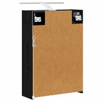Produktbild för Badrumsspegelskåp Svart Ek 43 x 16 x 62.5 cm Konstruerat trä