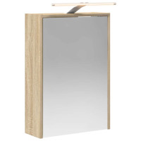 Produktbild för Badrumsspegelskåp Sonoma-ek 43 x 16 x 62.5 cm Konstruerat trä