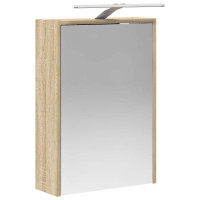 Produktbild för Badrumsspegelskåp Sonoma-ek 43 x 16 x 62.5 cm Konstruerat trä
