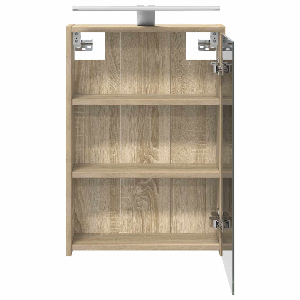 Produktbild för Badrumsspegelskåp Sonoma-ek 43 x 16 x 62.5 cm Konstruerat trä