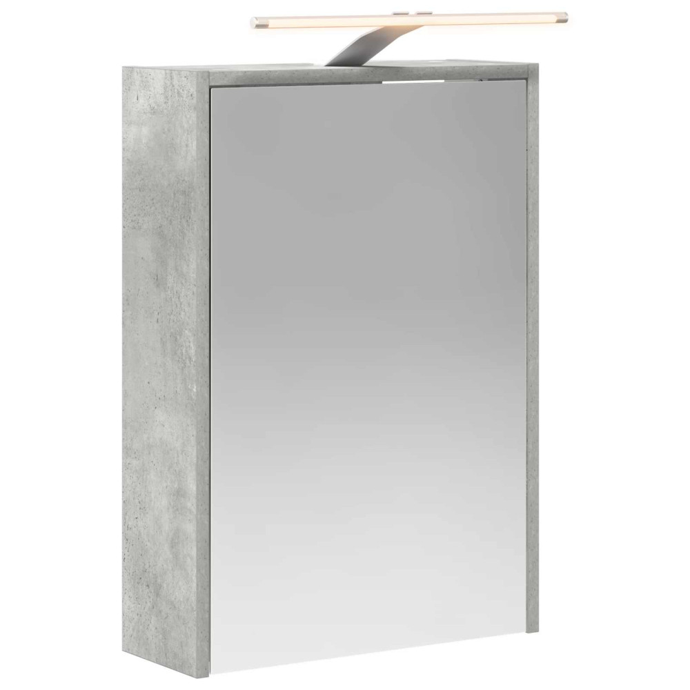 Produktbild för Badrumsspegelskåp Betonggrå 43 x 16 x 62.5 cm Konstruerat trä