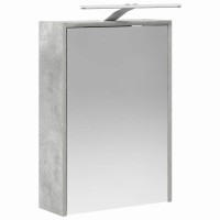 Produktbild för Badrumsspegelskåp Betonggrå 43 x 16 x 62.5 cm Konstruerat trä