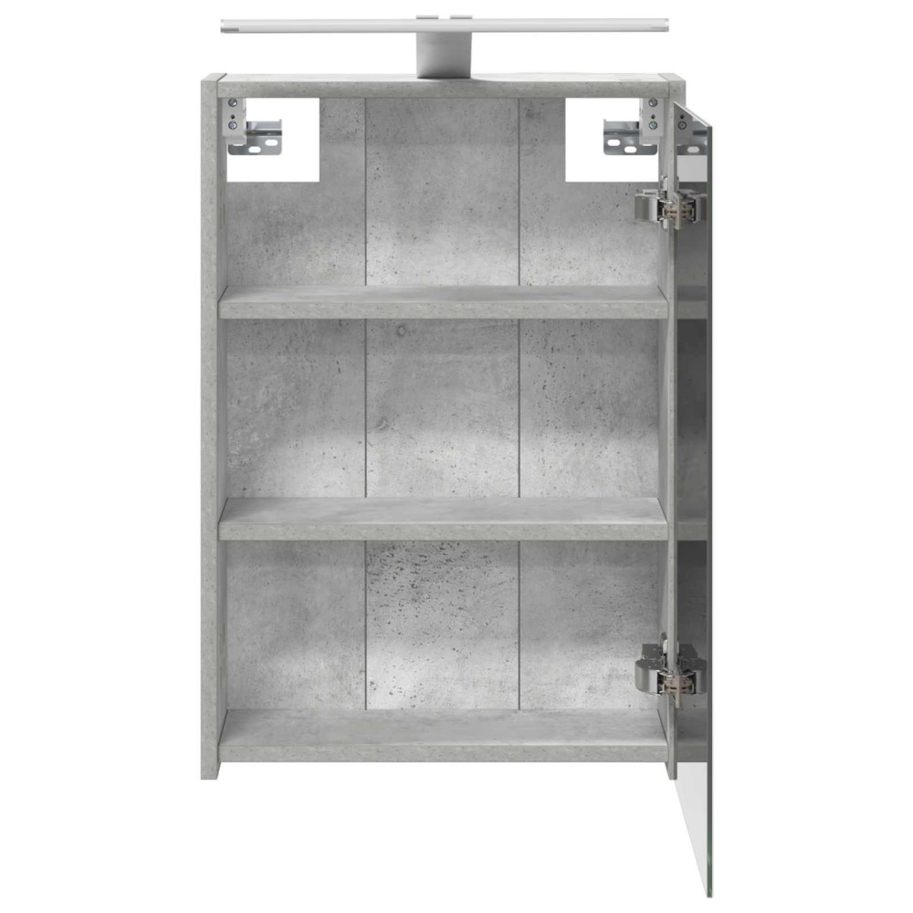 Produktbild för Badrumsspegelskåp Betonggrå 43 x 16 x 62.5 cm Konstruerat trä