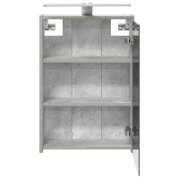 Produktbild för Badrumsspegelskåp Betonggrå 43 x 16 x 62.5 cm Konstruerat trä