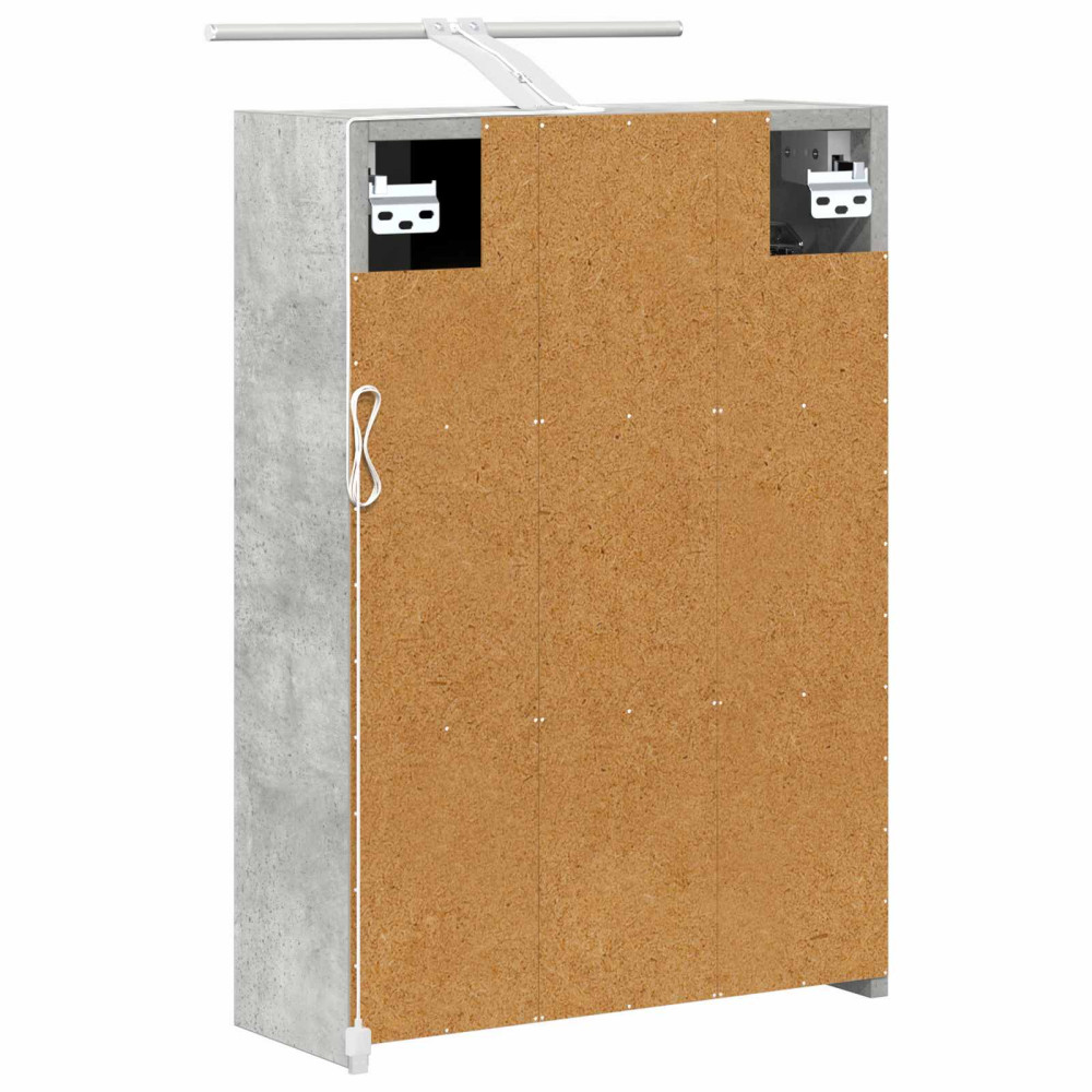 Produktbild för Badrumsspegelskåp Betonggrå 43 x 16 x 62.5 cm Konstruerat trä