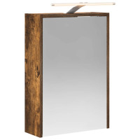 Produktbild för Badrumsspegelskåp Rökt ek 43 x 16 x 62.5 cm Konstruerat trä