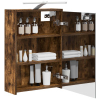 Produktbild för Badrumsspegelskåp Rökt ek 43 x 16 x 62.5 cm Konstruerat trä