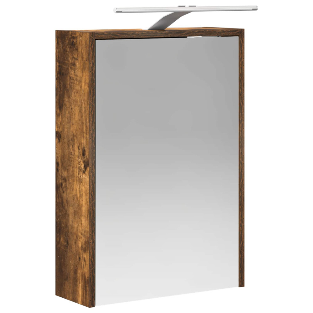 Produktbild för Badrumsspegelskåp Rökt ek 43 x 16 x 62.5 cm Konstruerat trä