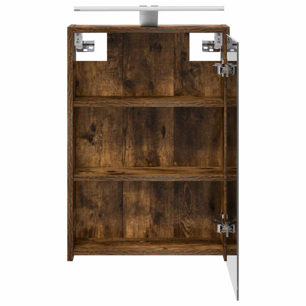 Produktbild för Badrumsspegelskåp Rökt ek 43 x 16 x 62.5 cm Konstruerat trä