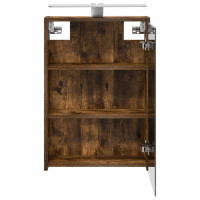 Produktbild för Badrumsspegelskåp Rökt ek 43 x 16 x 62.5 cm Konstruerat trä