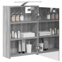 Produktbild för Badrumsspegelskåp Grå Sonoma 43 x 16 x 62.5 cm Konstruerat trä