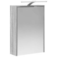 Produktbild för Badrumsspegelskåp Grå Sonoma 43 x 16 x 62.5 cm Konstruerat trä