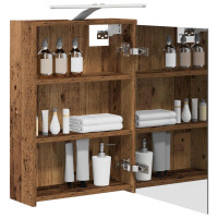 Produktbild för Badrumsspegelskåp Gammalt trä 43 x 16 x 62.5 cm Konstruerat trä