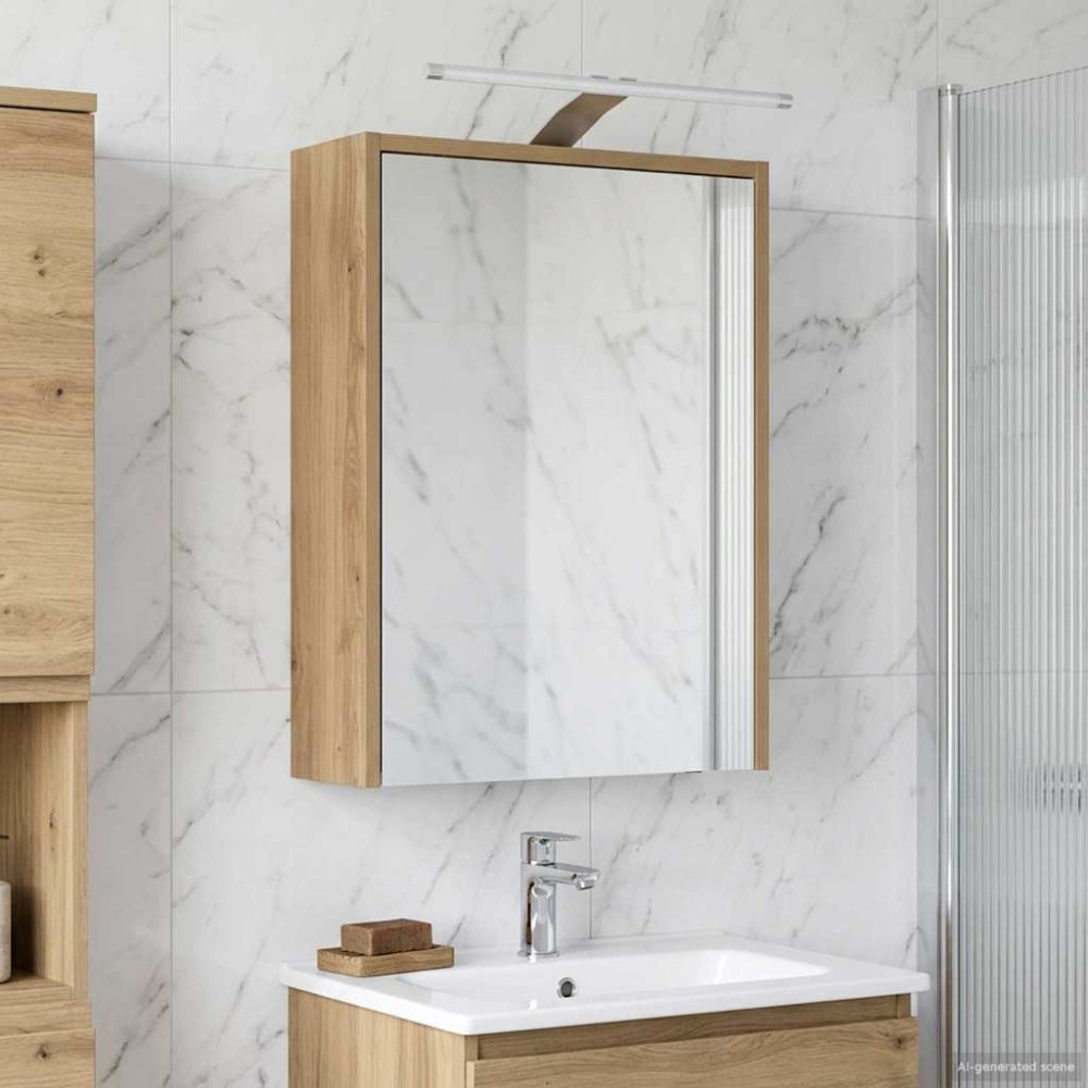 Produktbild för Badrumsspegelskåp Artisan Ek 43 x 16 x 62.5 cm Konstruerat trä