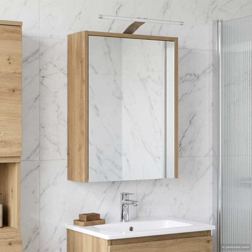 vidaXL Badrumsspegelskåp Artisan Ek 43 x 16 x 62.5 cm Konstruerat trä